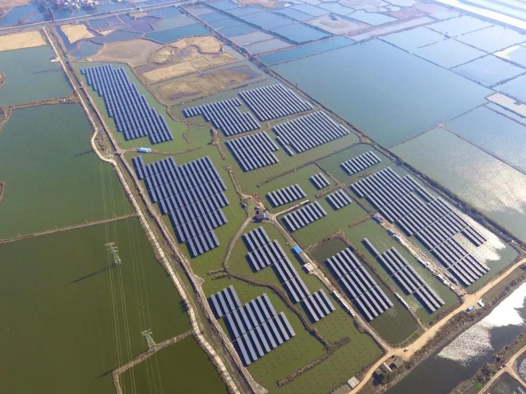 A Fishery-solar Masterpiece in the Watery Town - www.haobo.com's 110 MW PV Project in Tongling, Anhui Province Successfully Connected to the Grid for Power Generation